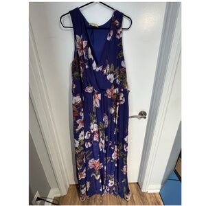 Ricarica - Blue floral maxi dress - 3X